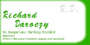 richard daroczy business card