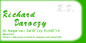 richard daroczy business card